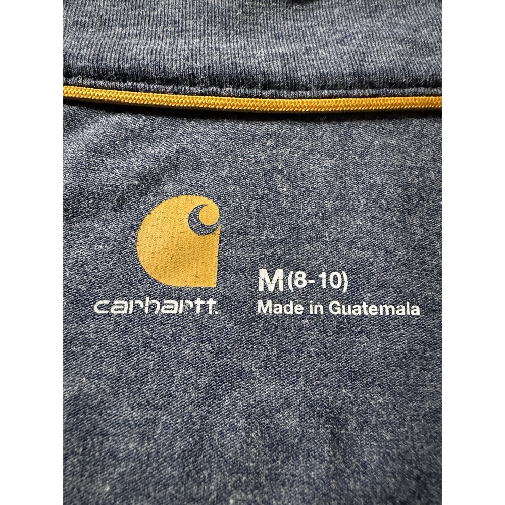Carhartt 1/4 Zip Blue Pullover Shirt Womens Medium Force Fitted Fast Dry Reflect - Picture 6 of 11